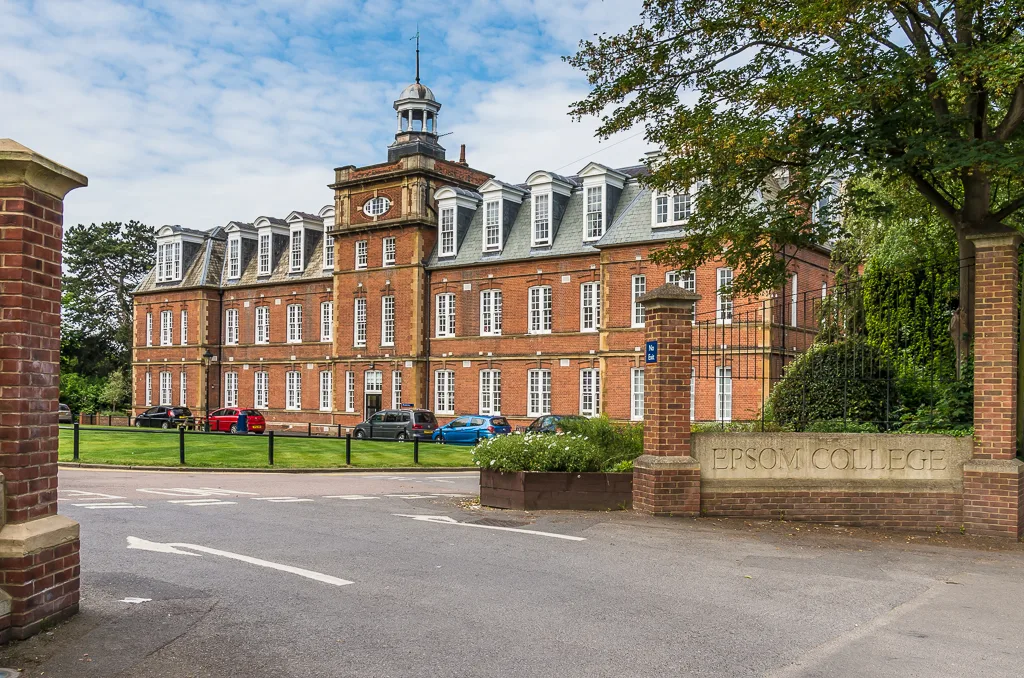 Epsom College on College Road. The photograph was taken long before this year's results day.