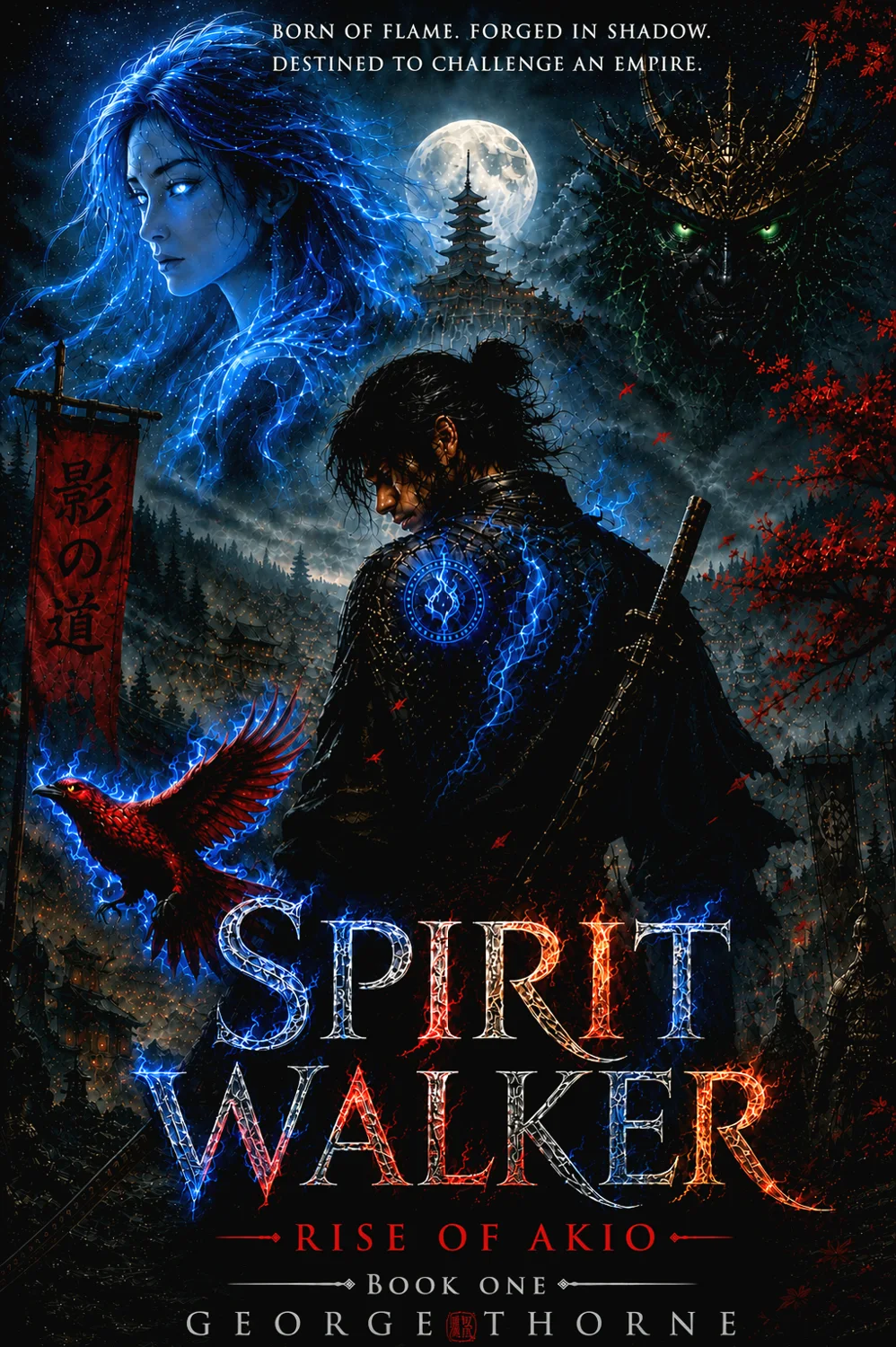 The cover of Spirit Walker: Rise of Akio, book one in George Thorne's planned series